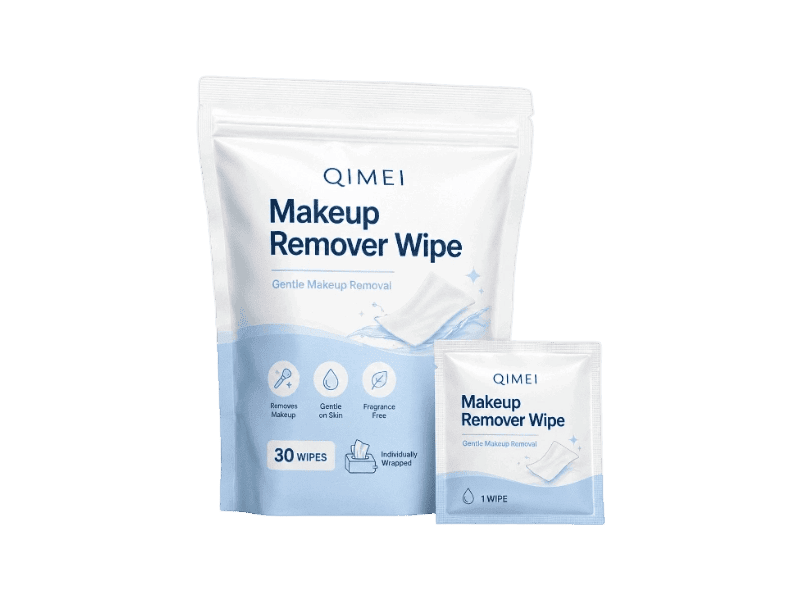 makeup remover wipe sachet in pouch bag