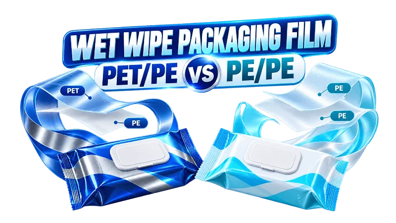 Wet Wipe Packaging Film PET PE vs PE PE